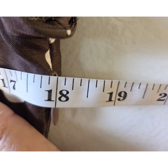 Dressbarn Brown & White Polka Dot Knee Length Dress Size 6 Short Sleeve Side Zip - Picture 6 of 9